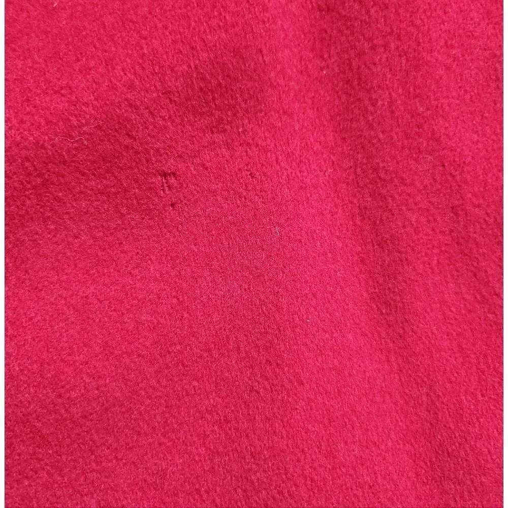 L.L. Bean Wool Cashmere Double Breasted Peacoat Coat Womens Red Size 14